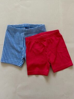 Old Navy Set of 2 Kids' Biker Shorts - Red and Blue Gingham 3T